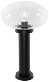 Moderná vonkajšia stĺpová lampa čierna 50 cm - Elly