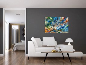 Obraz – Farebný energetický strom (90x60 cm)
