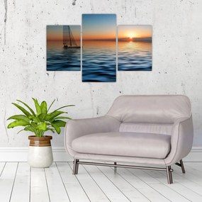 Obraz - Plachetnica na mori (90x60 cm)