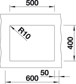 Granitový drez Blanco SUBLINE 500 U InFino tartufo