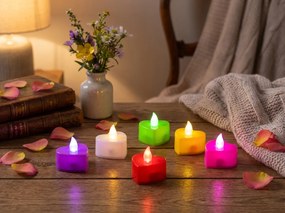 LED čajové sviečky v tvare srdca HEARTS, sada 6 ks