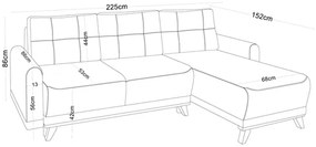 Tmavomodrá rohová sedacia súprava ORANGE Varianta sedačky: Ľavý roh