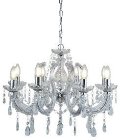 Searchlight 399-8 - Krištáľový luster na reťazi MARIE 8xE14/40W/230V