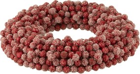 Dekoratívny veniec z červených bobúľ Berries - 35*6*35cm