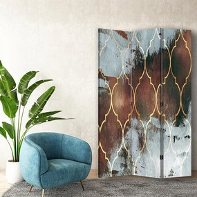 Gario Paraván Marocký ďatelina v hnedej farbe Rozmery: 145 x 170 cm, Prevedenie: Korkový paraván