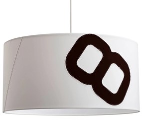 Závesná lampa Heimathafen 60 cm biela/čierna