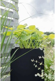 Kvetináč BLOCK, sklolaminát, výška 80 cm, antracit, outlet