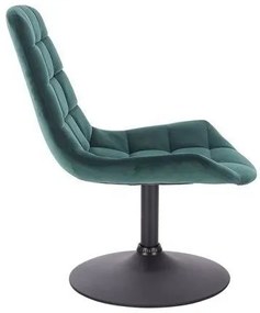 LuxuryForm DESIGN Stolička PARIS VELUR na čiernom tanieri - zelená
