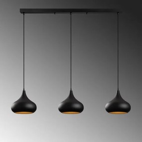 Luster na lanku MUBA 3xE27/40W/230V čierny