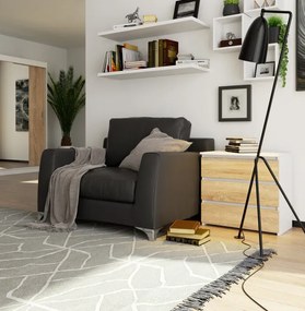 Nočný stolík CL3 60 cm biely / sonoma