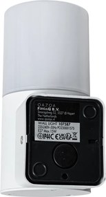 Moderné vonkajšie nástenné svietidlo biele s opálovým tienidlom IP44 - Odense