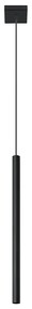 Čierne závesné svietidlo Sollux Fideus Single