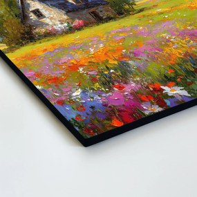 DUBLEZ | Vidiecky obraz na stenu - Domček pri lúke