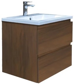 Kúpeľňová skrinka s umývadlom SAT B-Way 59x50x45 cm matný orech BWAY260NUTU, 1 ks