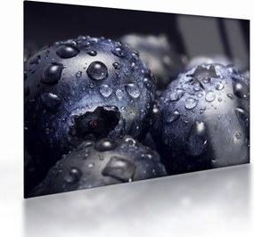 Sklenený obraz ovocia s kvapkami vody (70x50 cm)