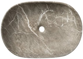 Sapho Sapho, CALEO keramické umývadlo na dosku 60x42cm, breccia marmor, CA590BM