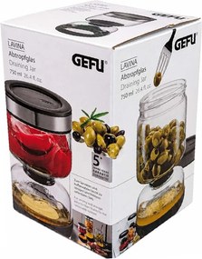 Gefu Lavína odkvapkávacie poháre na uhorky a olivy 750 ml