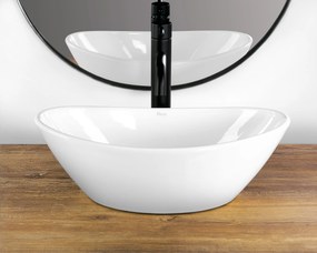 Rea Kate, umývadlo na dosku 450x270x140 mm, biela lesklá, REA-U6802