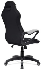 Autronic BONTEC Herné kreslo, hojdací mechanizmus, strieborná látka, KA-G408 GREY Farba: Čierna