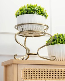 STOJAN NA KVETINÁČ GREGG 28X33 CM ZLATÁ