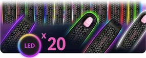 Ricokids Leddi LED balančná Kolobežka pre deti - čierna