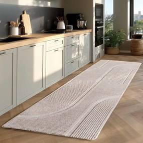 Krémový prateľný behúň 80x250 cm Pompei 1612 – Ayyildiz Carpets