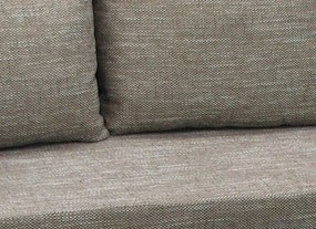 Rohová sedacia súprava Samba II, hnedá ekokoža/cappuccino tkanina