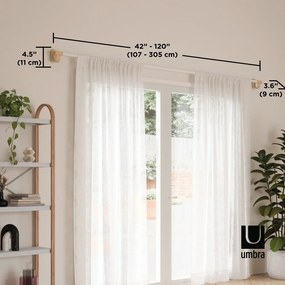 Oceľová roztiahnuteľná garniža 107 - 305 cm Bellwood - Umbra