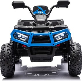 LEAN CARS Štvorkolka na batérie ATV 6 kolies s prívesom JC606 24V 4x4 modrá