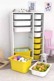 Organizér na hračky Dremonka 7 (biela + žltá). Akcia -18%. Vlastná spoľahlivá doprava až k Vám domov. 1124311