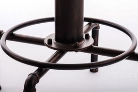 Kovový barový stôl Lumo v industriálnom štýle - v79-100 x Ø50 cm - Bronzová