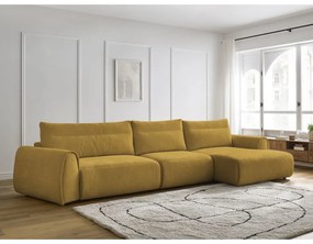 Okrovožltá rohová pohovka Aden – Bobochic Paris