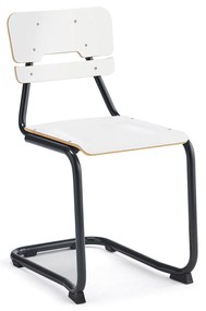 Školská stolička LEGERE I, V 450 mm, antracit, biela
