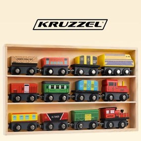 Kruzzel 23522 Drevená železnica - 12 kusov