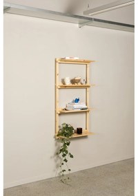 Nástenná knižnica z borovicového dreva v prírodnej farbe 66x127 cm Groove – Karup Design