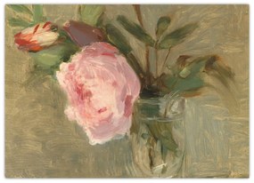 Sklenený obraz - Berthe Morisot, Peonies, reprodukcia (70x50 cm)