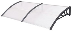 Plastová strieška v rôznych veľkostiach a farbách-Čierna-240x90 cm