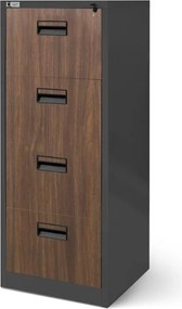 Kartotéková skriňa Sara: antracit-orech, 46x132 cm (1388)