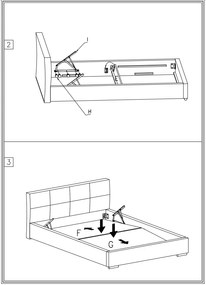 LUISI 180X200 ČALÚNENÁ MANŽELSKÁ POSTEĽ ČIERNA EKO-KOŽA S ÚLOŽNÝM PRIESTOROM