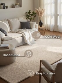 Koberec Hanse Home Calmio naturálny / biely