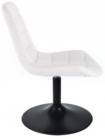 LuxuryForm DESIGN Stolička PARIS na čiernom tanieri - biela