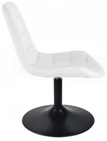LuxuryForm DESIGN Stolička PARIS na čiernom tanieri - biela