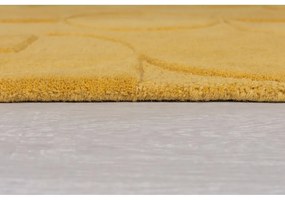 Žltý koberec z vlny Flair Rugs Gigi, 160 × 230 cm