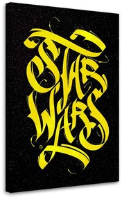Gario Obraz na plátne Star Wars, žltý nápis - Nikita Abakumov Rozmery: 40 x 60 cm