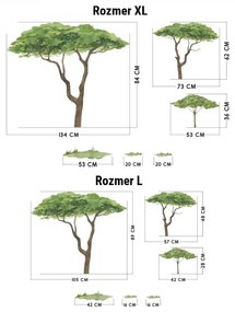 Nálepky na stenu Safari Stromy 3ks