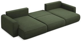 Khaki rozkladacia/s úložným priestorom rohová pohovka (do tvaru "U") Kapua – Makamii