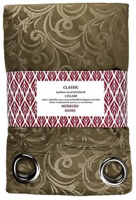 Záves Classic na priechodkách 135x180 svetlohnedá Merkury Home