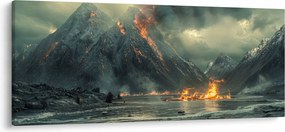 Obraz - Erupcia sopky (120x50 cm)