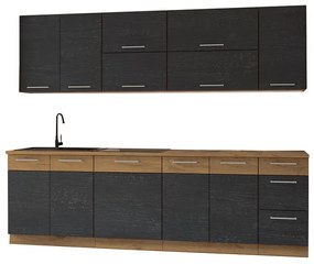 Kuchynská linka Vigo Dark 260 bez kuchynskej dosky