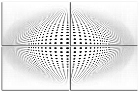 Obraz na plátne - Abstraktná geometrická sfera 1218D (150x100 cm)